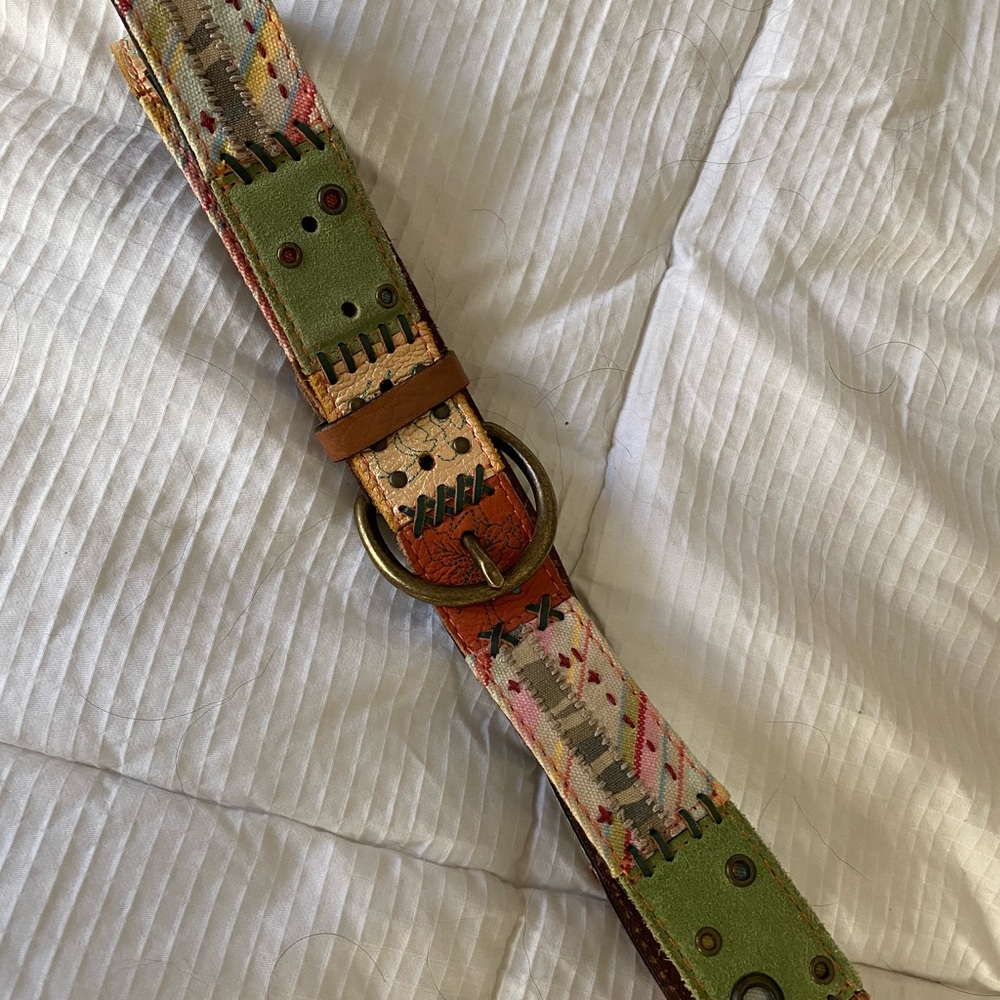 Vintage/patchwork leather belt